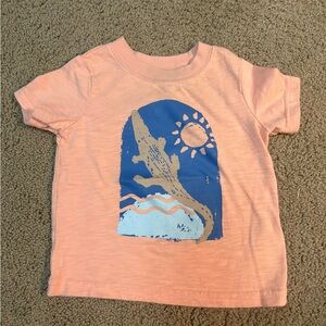 Carter's Peach Short-Sleeve Tee with Blue Ocean Graphic